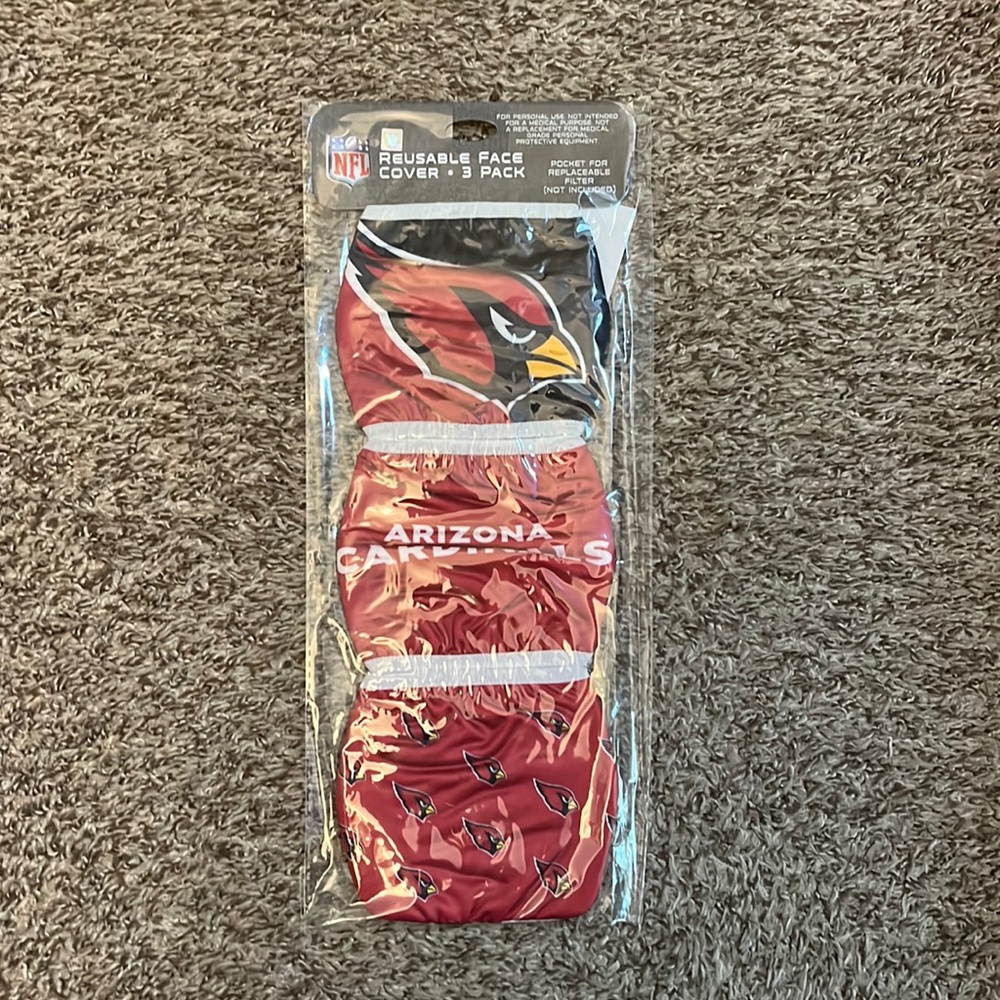Arizona Cardinals Reusable Face Covers 3-Pack